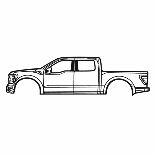 Obraz wycinany z drewna samochodu ford f-150 ranger 2022