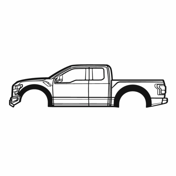 Obraz wycinany z drewna samochodu ford f-150 raptor 2nd gen 2017