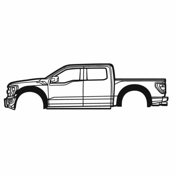 Obraz wycinany z drewna samochodu ford f-150 raptor 3rd gen 2022