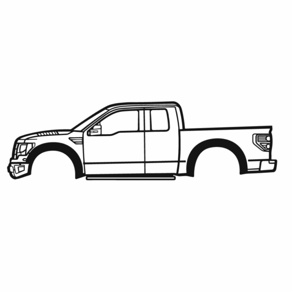 Obraz wycinany z drewna samochodu ford f-150 svt raptor 1st 2010