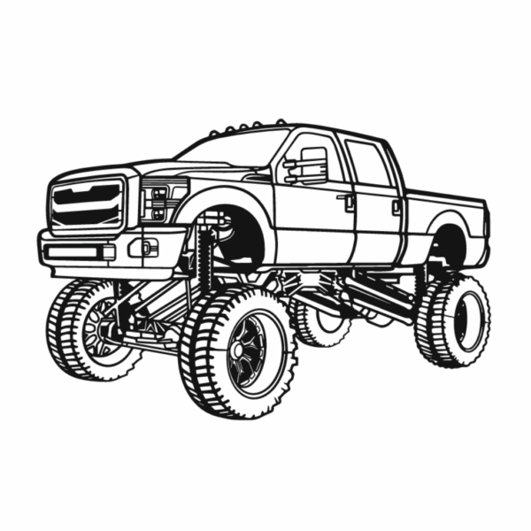 Obraz wycinany z drewna samochodu ford f-250 4x4 2016
