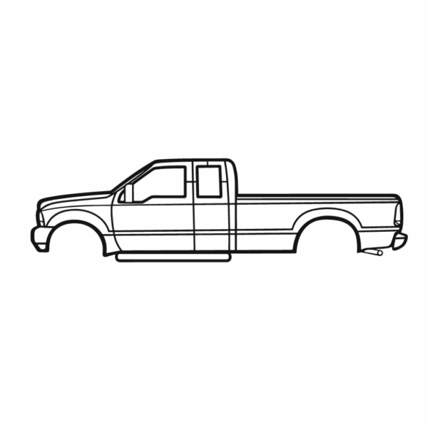 Obraz wycinany z drewna samochodu ford f-250 super duty 1st gen 1998