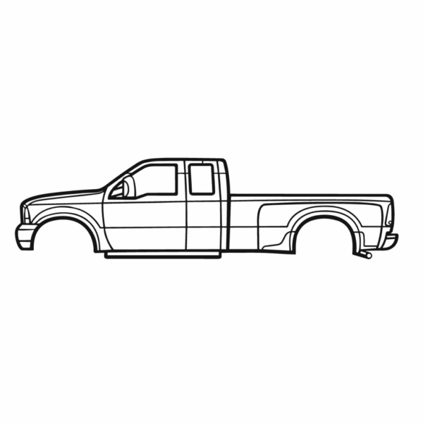 Obraz wycinany z drewna samochodu ford f-350 super duty 1st gen 1999