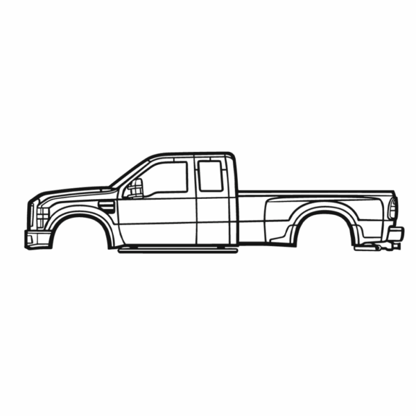 Obraz wycinany z drewna samochodu ford f-350 super duty 2nd gen 2008