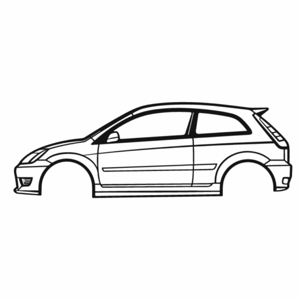 Obraz wycinany z drewna samochodu ford fiesta st 150 2005