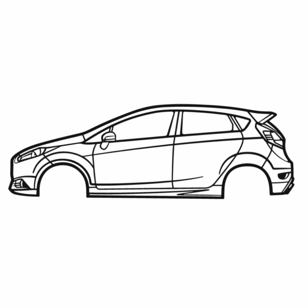 Obraz wycinany z drewna samochodu ford fiesta st 2014