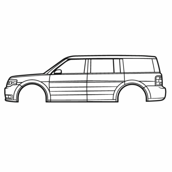 Obraz wycinany z drewna samochodu ford flex 2019