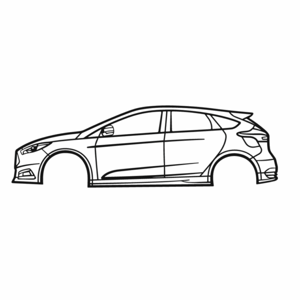 Obraz wycinany z drewna samochodu ford focus st 2015