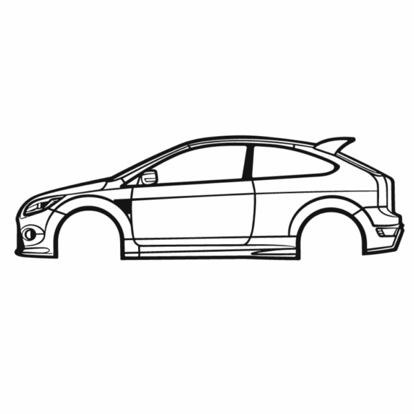 Obraz wycinany z drewna samochodu ford focus st mk2 2009