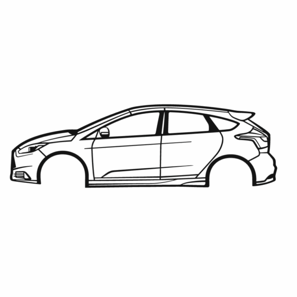 Obraz wycinany z drewna samochodu ford focus st mk3 2016