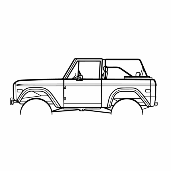Obraz wycinany z drewna samochodu ford bronco 1971