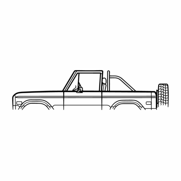 Obraz wycinany z drewna samochodu ford bronco 1973