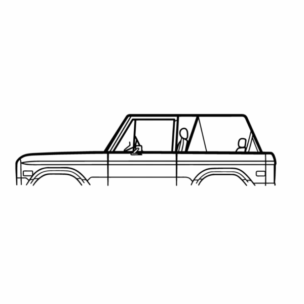 Obraz wycinany z drewna samochodu ford bronco 1974