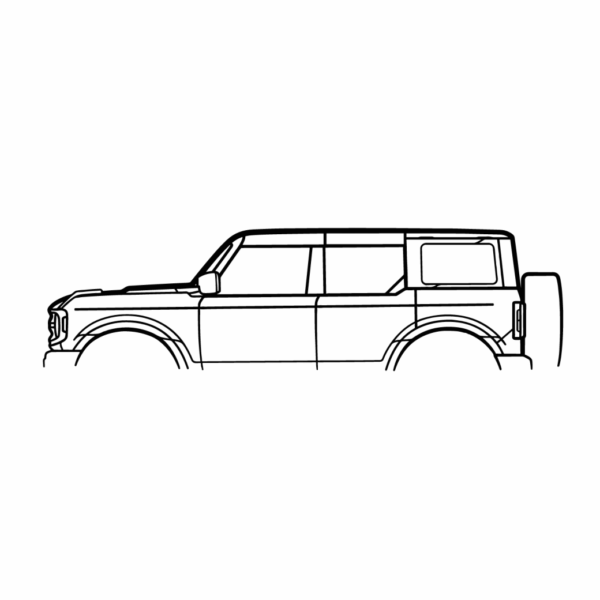 Obraz wycinany z drewna samochodu ford bronco