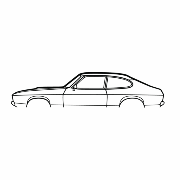 Obraz wycinany z drewna samochodu ford capri 1976