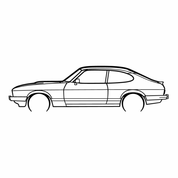 Obraz wycinany z drewna samochodu ford capri 1986
