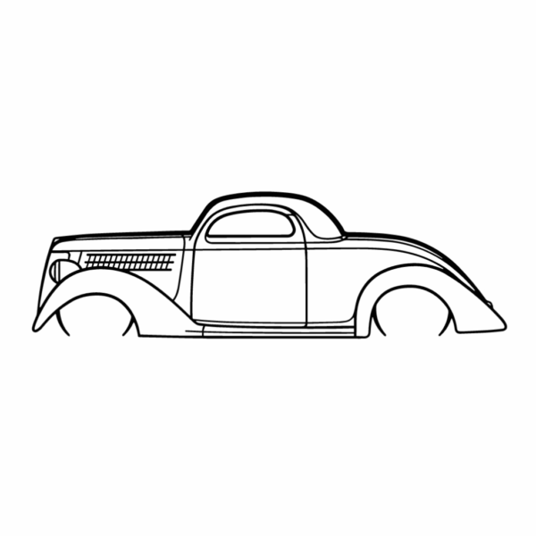 Obraz wycinany z drewna samochodu ford coupe 1936