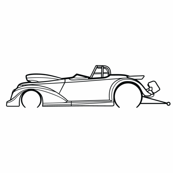 Obraz wycinany z drewna samochodu ford drag 1937