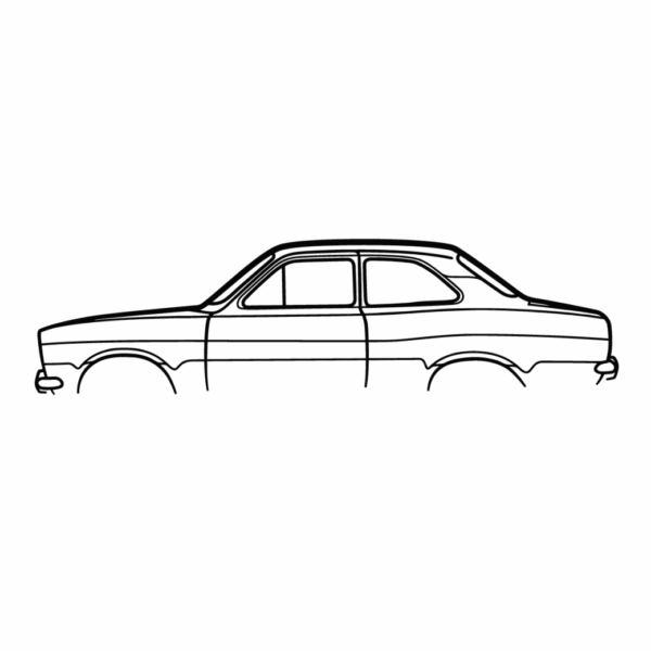 Obraz wycinany z drewna samochodu ford escort mk1