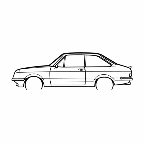 Obraz wycinany z drewna samochodu ford escort mk2 rs2000