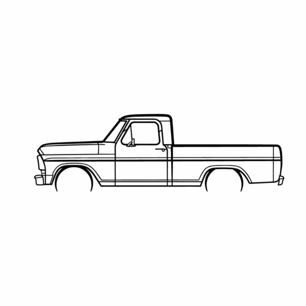 Obraz wycinany z drewna samochodu ford f-100 1969