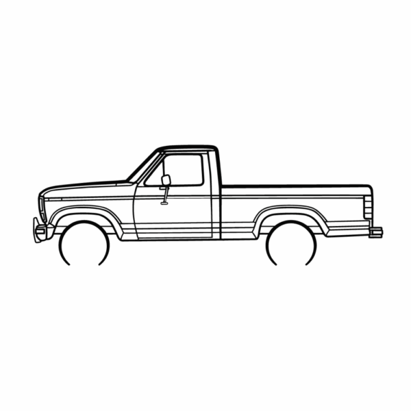 Obraz wycinany z drewna samochodu ford f-150 xlt 1986