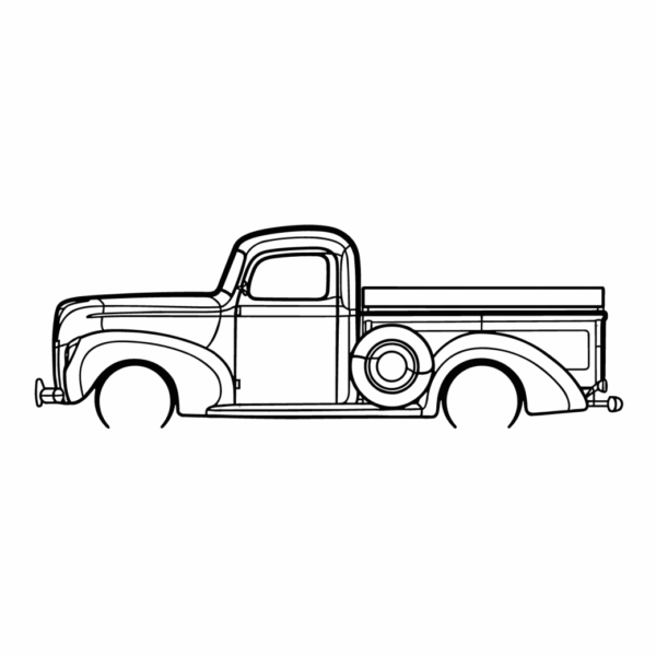 Obraz wycinany z drewna samochodu ford f100 1940