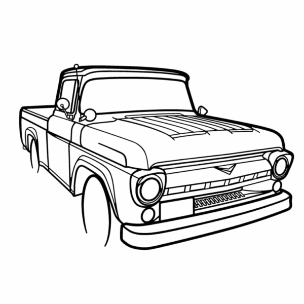 Obraz wycinany z drewna samochodu ford f100 1955