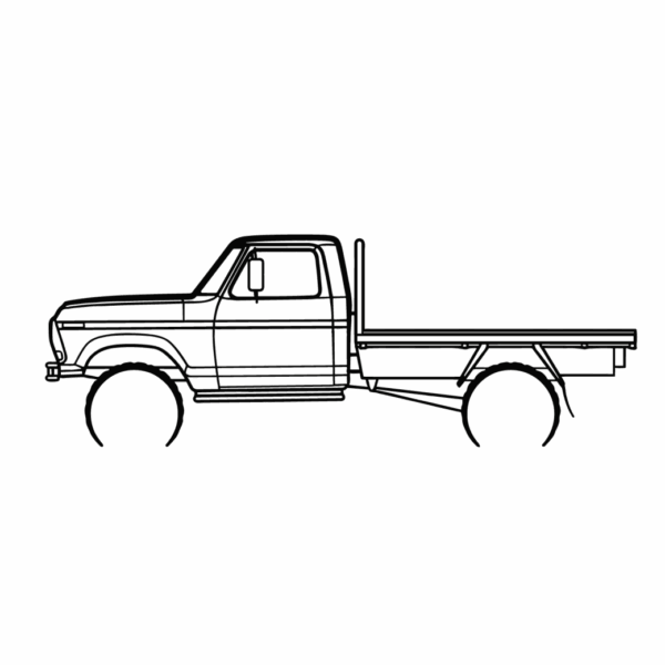 Obraz wycinany z drewna samochodu ford f100 tray back 1977