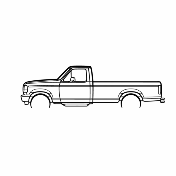 Obraz wycinany z drewna samochodu ford f150 1996