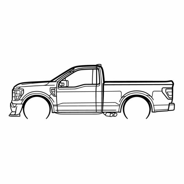 Obraz wycinany z drewna samochodu ford f150 ss detailed