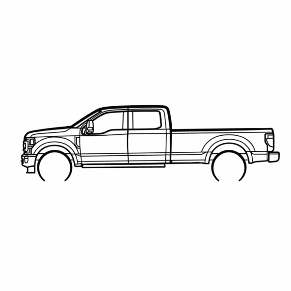 Obraz wycinany z drewna samochodu ford f350 2022 platinum