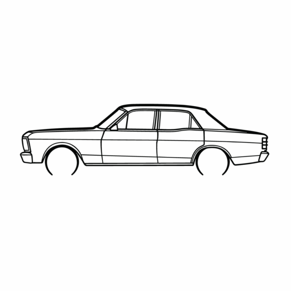 Obraz wycinany z drewna samochodu ford fairmont xy gs