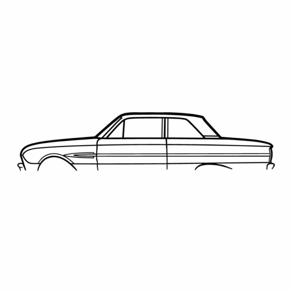 Obraz wycinany z drewna samochodu ford falcon 1963