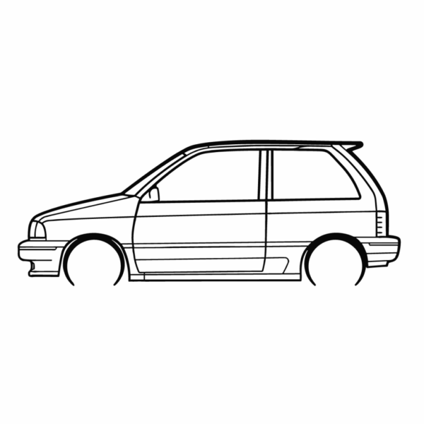 Obraz wycinany z drewna samochodu ford festiva 1993