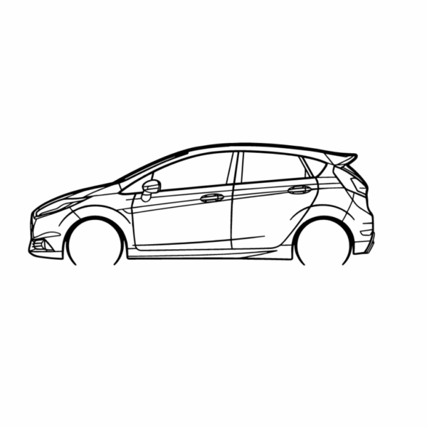 Obraz wycinany z drewna samochodu ford fiesta st 2017