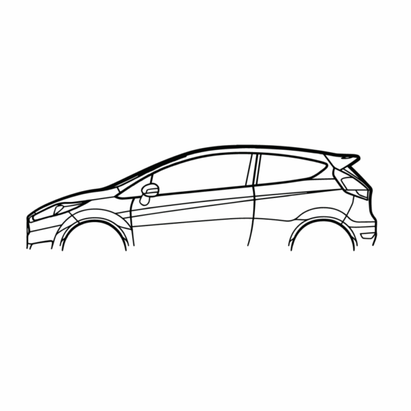 Obraz wycinany z drewna samochodu ford fiesta mk7