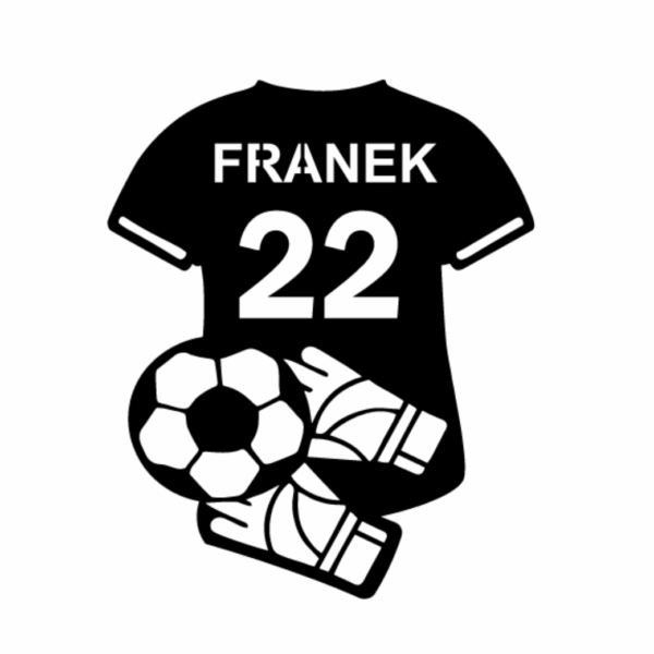 koszulka piłkarska rękawice + imię i numer