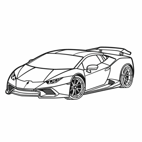 Obraz wycinany z drewna samochodu lamborghini