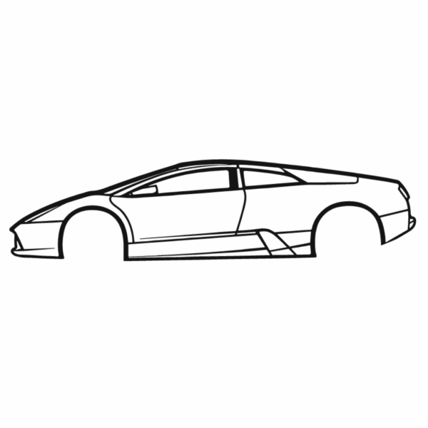 Obraz wycinany z drewna samochodu lamborghini murcielago