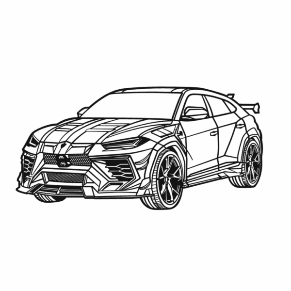 Obraz wycinany z drewna samochodu lamborghini urus mansory