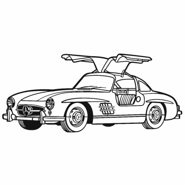 mercedes 300sl perspective 1955