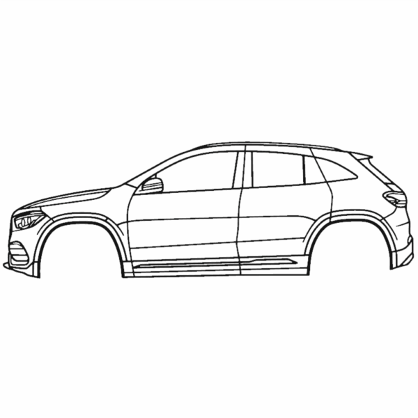 Obraz wycinany z drewna samochodu mercedes amg gla 35 h247 (2nd gen) 2021