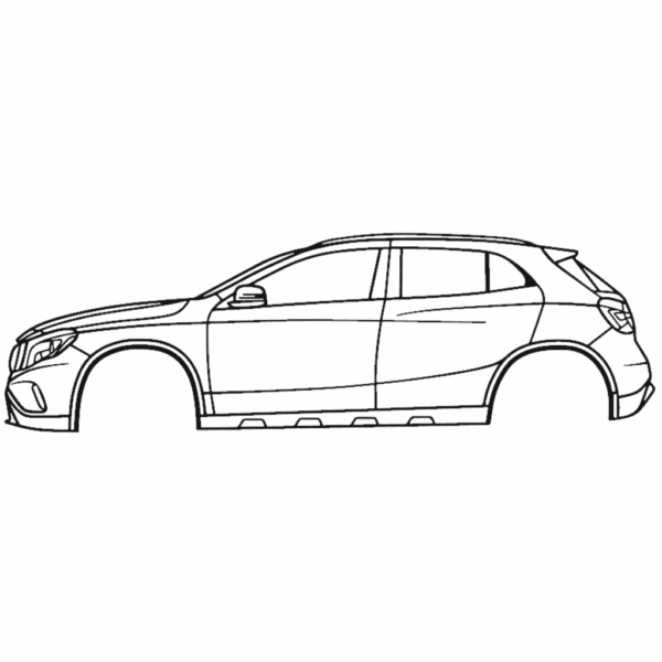 Obraz wycinany z drewna samochodu mercedes amg gla 45 x156 (1st gen) 2015