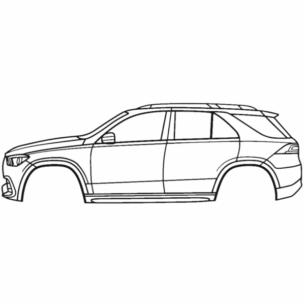 Obraz wycinany z drewna samochodu mercedes amg gle 53 suv w167 2021