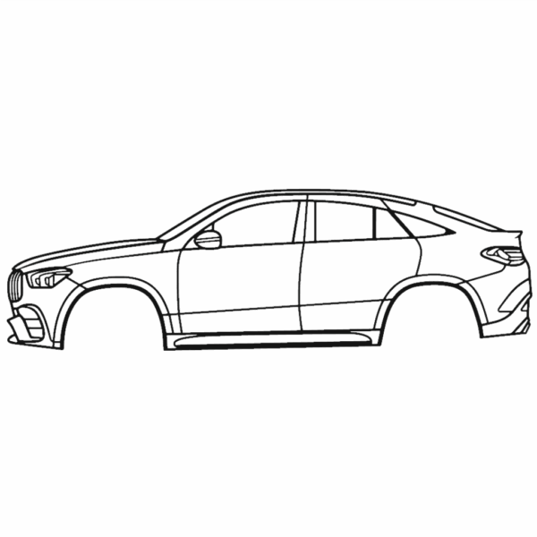Obraz wycinany z drewna samochodu mercedes amg gle 63 coupe c167 2021