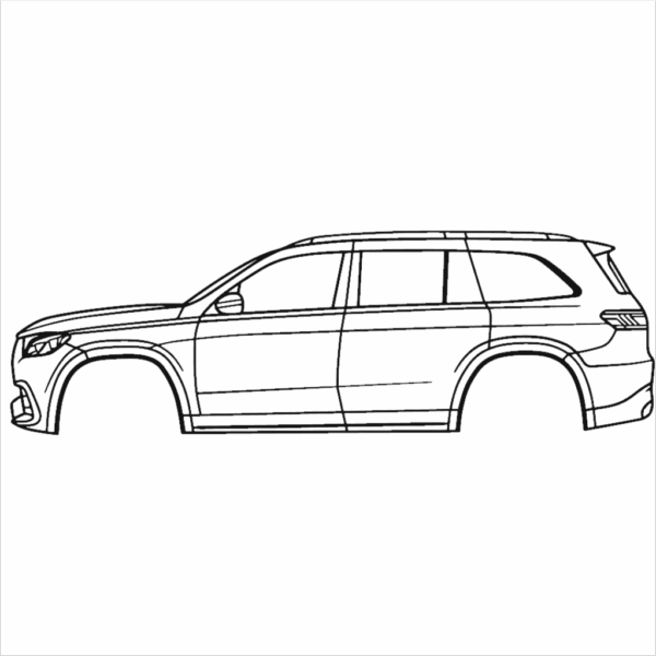 Obraz wycinany z drewna samochodu mercedes amg gls 63 x167 (3rd gen) 2021