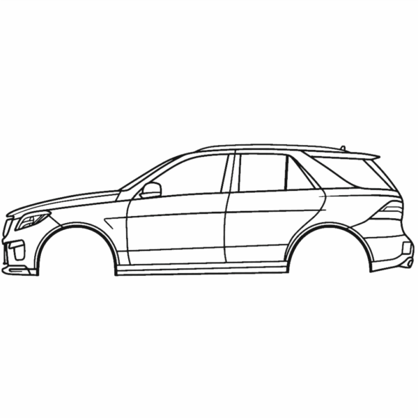 Obraz wycinany z drewna samochodu mercedes amg ml 63 w166 (3rd gen) 2012