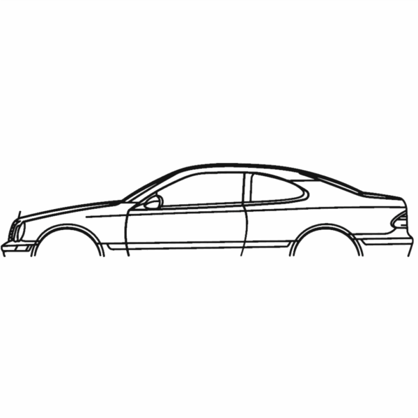 Obraz wycinany z drewna samochodu mercedes clk 430 classic 1999