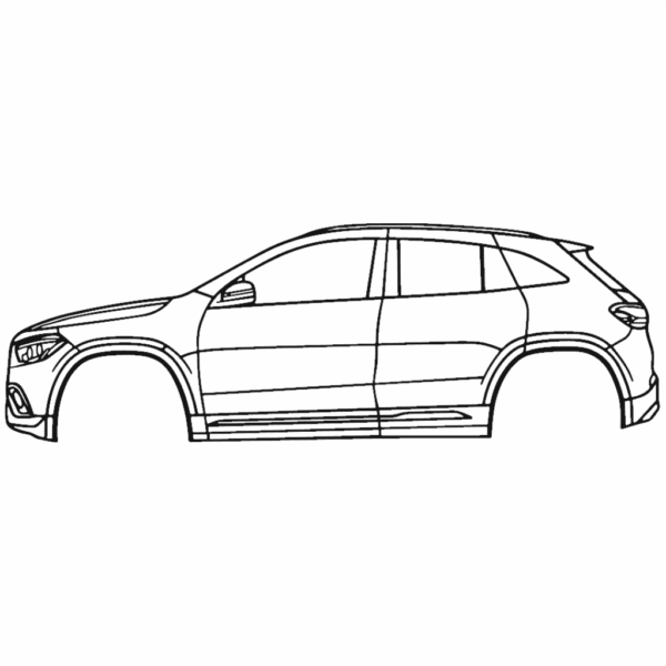 Obraz wycinany z drewna samochodu mercedes gla-class suv h247 (2nd gen) 2021